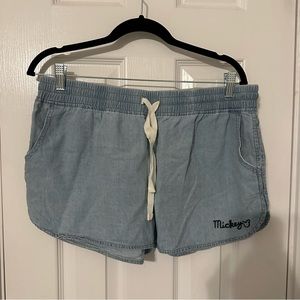 Mickey Mouse Denim Shorts -L